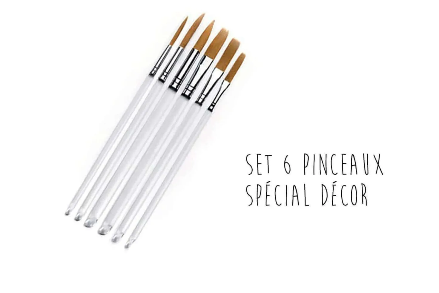 Set de 6 pinceaux pâtissiers spécial décoration