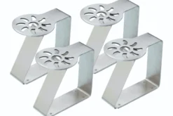Set de 4 pinces à nappe KitchenCraft Sunshine en acier inox