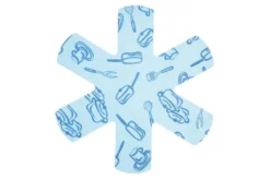 Set de 3 protections KitchenCraft pour poêles antiadhérentes en polyester bleu