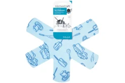 Set de 3 protections KitchenCraft pour poêles antiadhérentes en polyester bleu