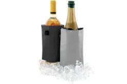 Set de 2 refroidisseurs à vin Pulltex noir et gris réversibles