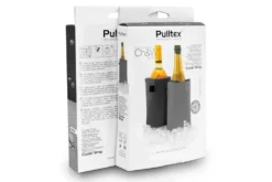 Set de 2 refroidisseurs à vin Pulltex noir et gris réversibles
