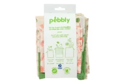 Set de 3 sacs zéro déchet Pebbly en coton biologique pour légumes, pain, vrac