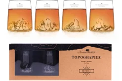 Set de 4 shooters Alaskan Maker Topographic en verre cristallin