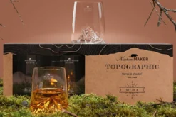 Set de 4 shooters Alaskan Maker Topographic en verre cristallin