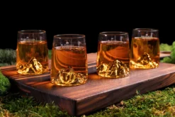 Set de 4 shooters Alaskan Maker Topographic en verre cristallin