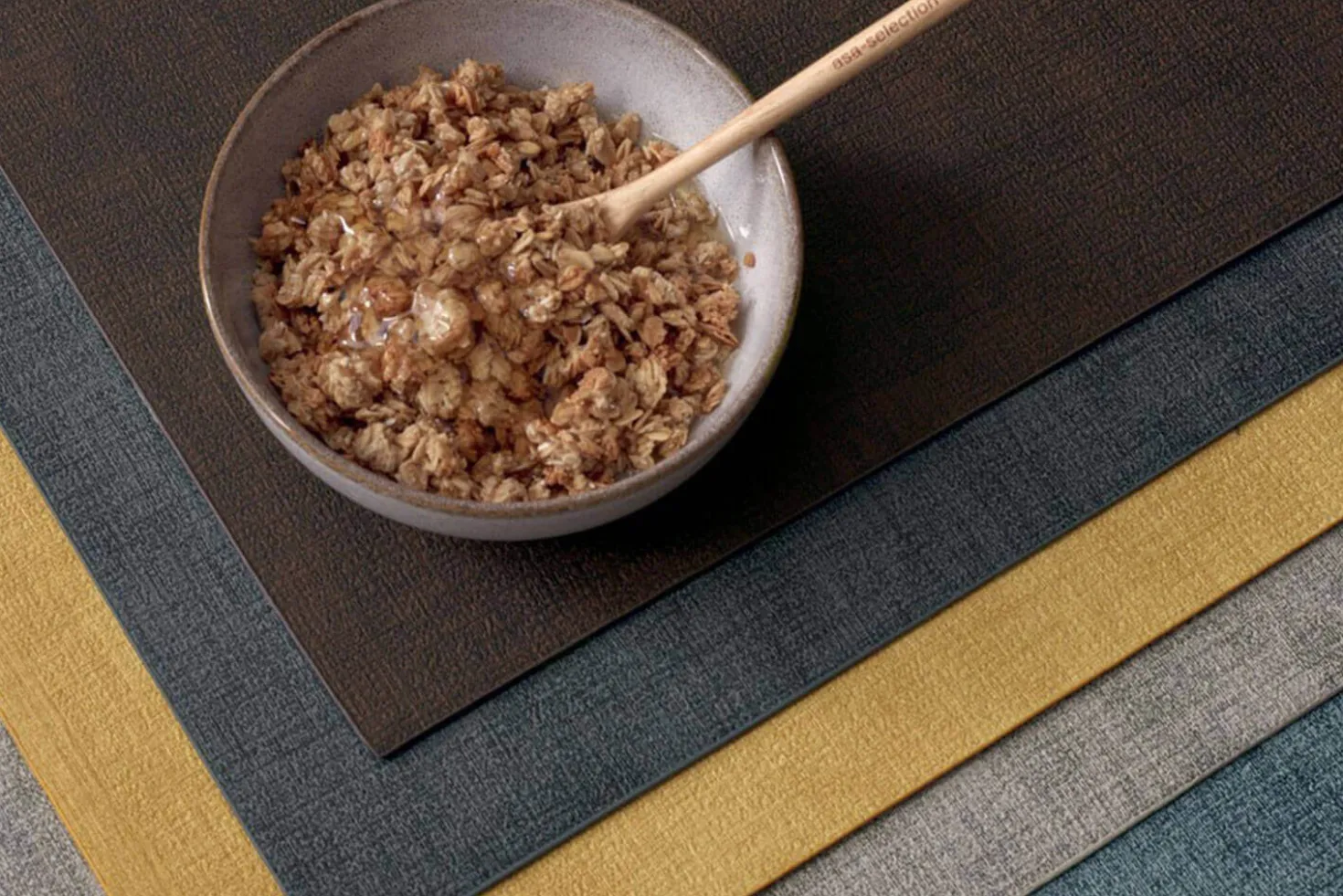 Set de table Asa Selection méli-mélo bouton d'or 46x33cm