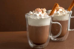 Set de 2 tasses à chocolat chaud La Cafetière en verre borosilicate double paroi 350ml