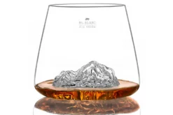 Set de 2 verres à spiritueux Alaskan Maker Topographic Everest & Mont Blanc en verre cristallin