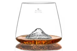 Set de 2 verres à spiritueux Alaskan Maker Topographic Mont Fuji & Denali en verre cristallin