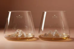 Set de 2 verres à spiritueux Alaskan Maker Topographic Tre Cime & Mont Rosa en verre cristallin