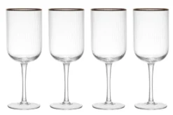 Set de 4 verres à vin blanc Mikasa Sorrento en cristal motif nervuré 400ml