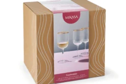 Set de 4 verres à vin blanc Mikasa Sorrento en cristal motif nervuré 400ml
