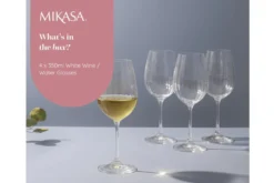 Set de 4 verres à vin blanc Mikasa Treviso en cristal 350ml