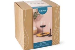Set de 4 verres à vin rouge Mikasa Palermo en cristal transparent et noir 450ml
