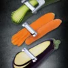 Set éplucheur à julienne Triangle 3 lames interchangeables manche en green grip