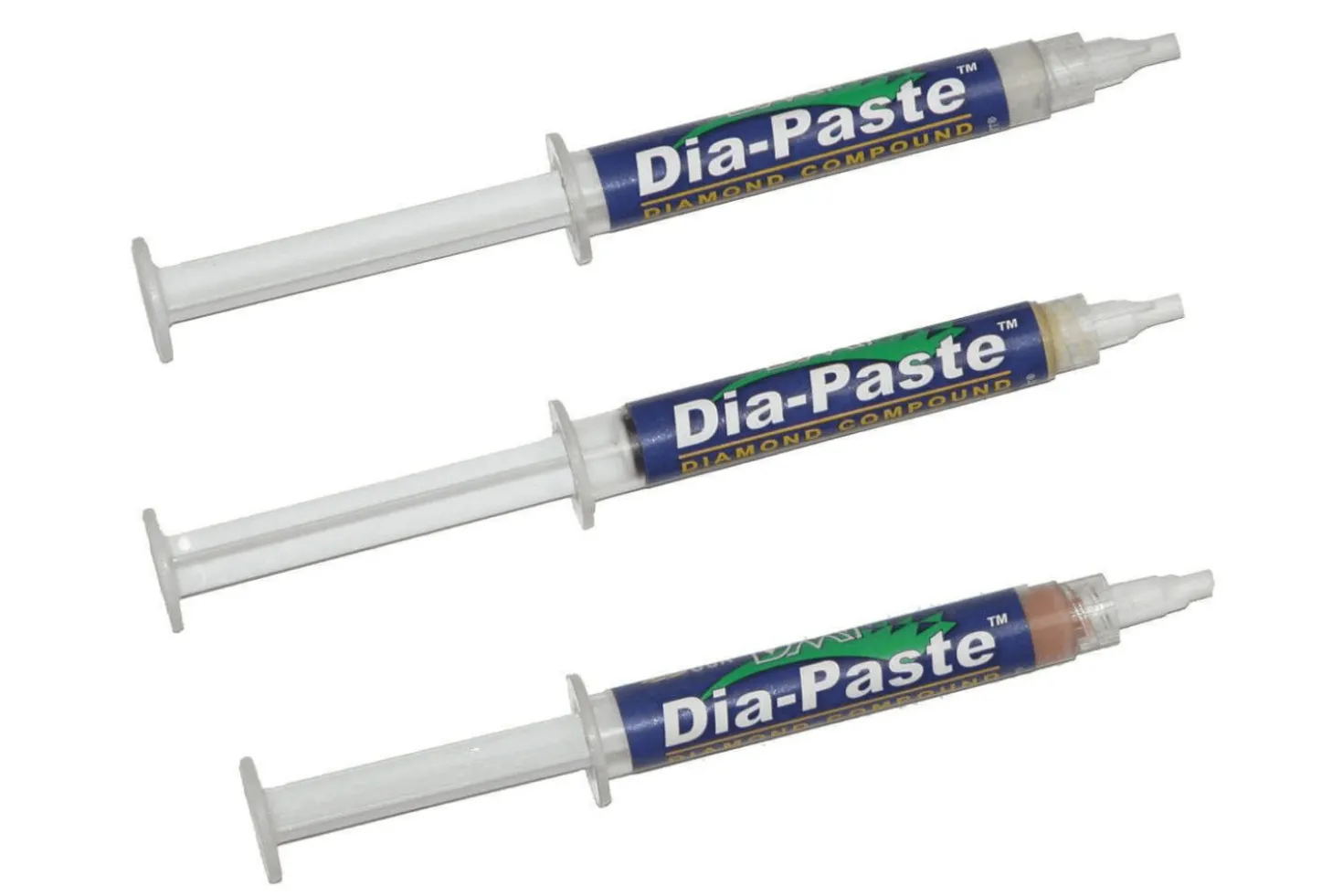 Set 3 seringues de pâte à polir diamantée DMT Dia-Paste 1, 3 et 6 microns