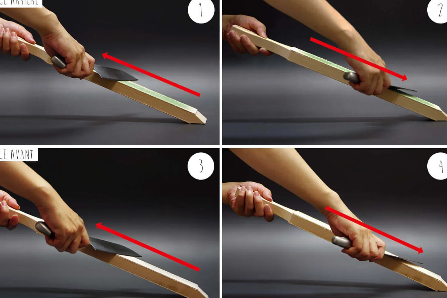 Set stropping cuir de polissage japonais Suehiro 48,5cm + pâte abrasive
