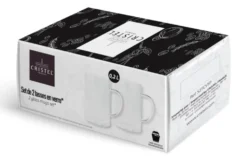 Set 2 tasses à café Cristel en verre borosilicate