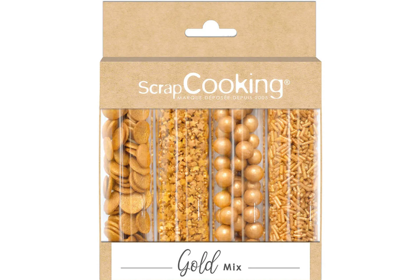 Set 4 tubes décors sucrés Scrapcooking Gold Mix - 62g