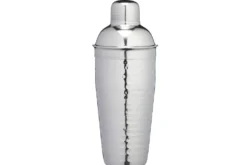 Shaker Cobbler à cocktail Barcraft en acier inoxydable martelé 700ml