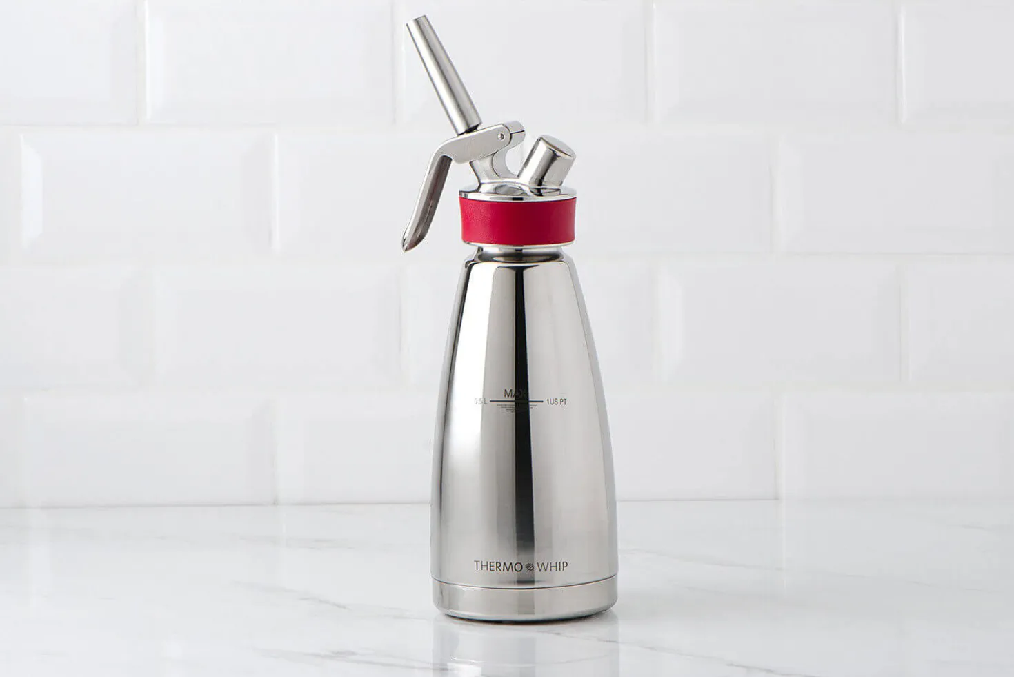 Siphon isotherme professionnel Isi Thermo Whip en inox - 0,5L