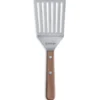 Spatule ajourée coudée large Triangle manche en bois de cerisier
