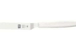 Spatule coudée Icel 9cm acier inox manche blanc