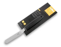 Spatule coudée professionnelle acier inox 9cm manche PP noir