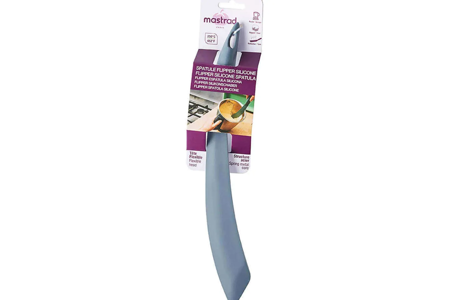 Spatule Flipper Mastrad 33cm silicone - spéciale multicuiseur