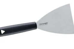 Spatule triangulaire professionnelle Triangle inox et manche en green grip