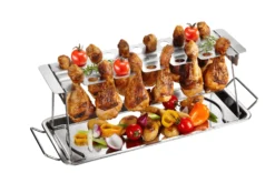 Support pour cuisses de poulet Gefu en acier inox 43,5cm