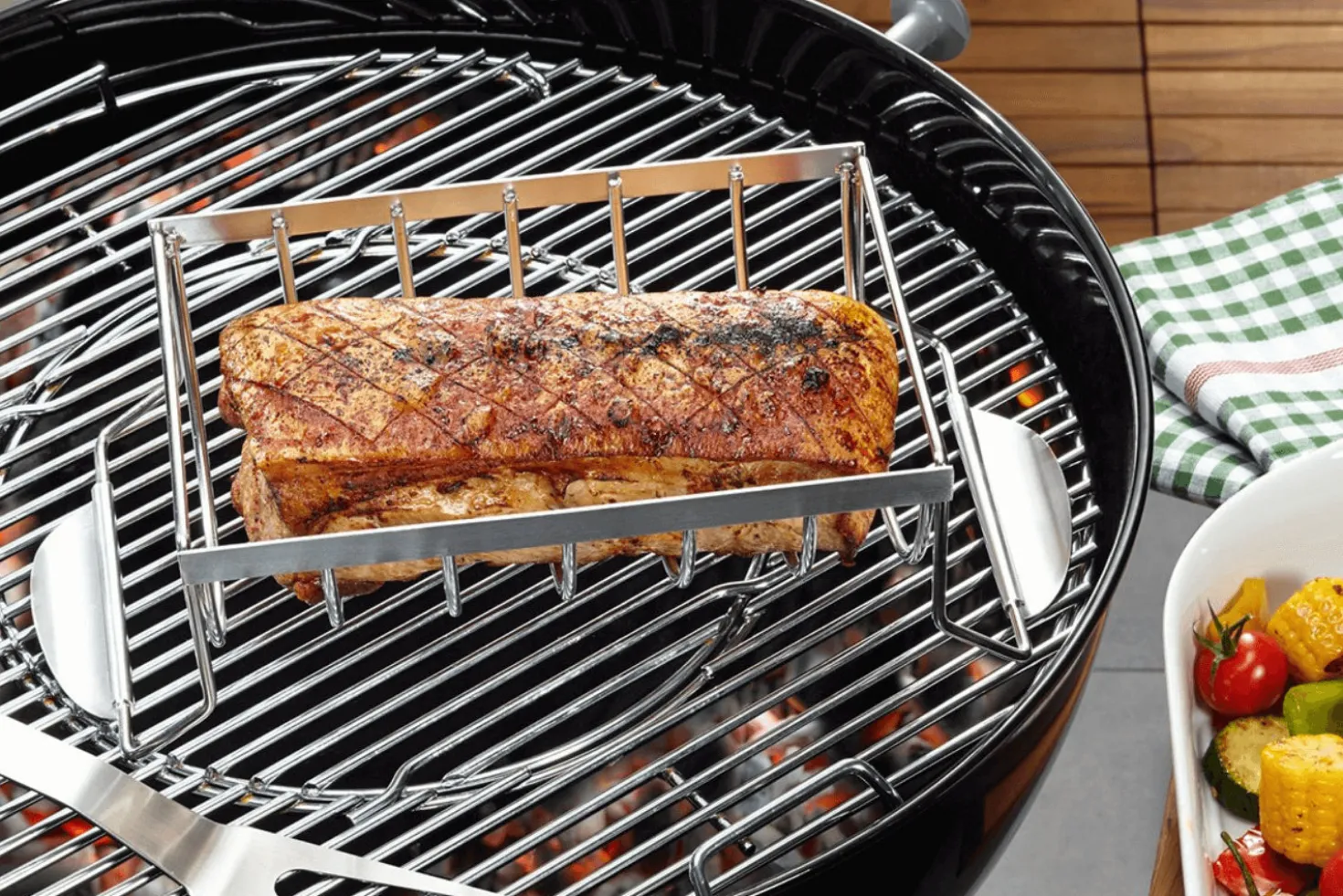 Support pour ribs Gefu en acier inox 40cm