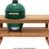 Table en bois d'eucalyptus pour barbecue Big Green Egg Large