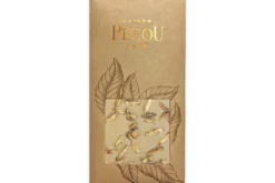 Tablette de chocolat blanc doré Pécou L'Exquise aux amandes salées - 100g