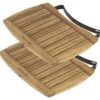 Tablettes latérales en acacia pour Big Green Egg XLarge
