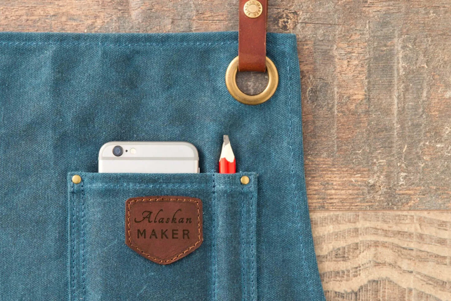 Tablier de cuisine Alaskan Maker N°547 vintage en toile
