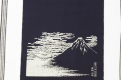 Tablier de cuisine japonais Anything Maekake Hokusai Mont Fuji rouge