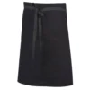 Tablier de cuisine mixte demi-chef Robur Phoenix noir 100% coton