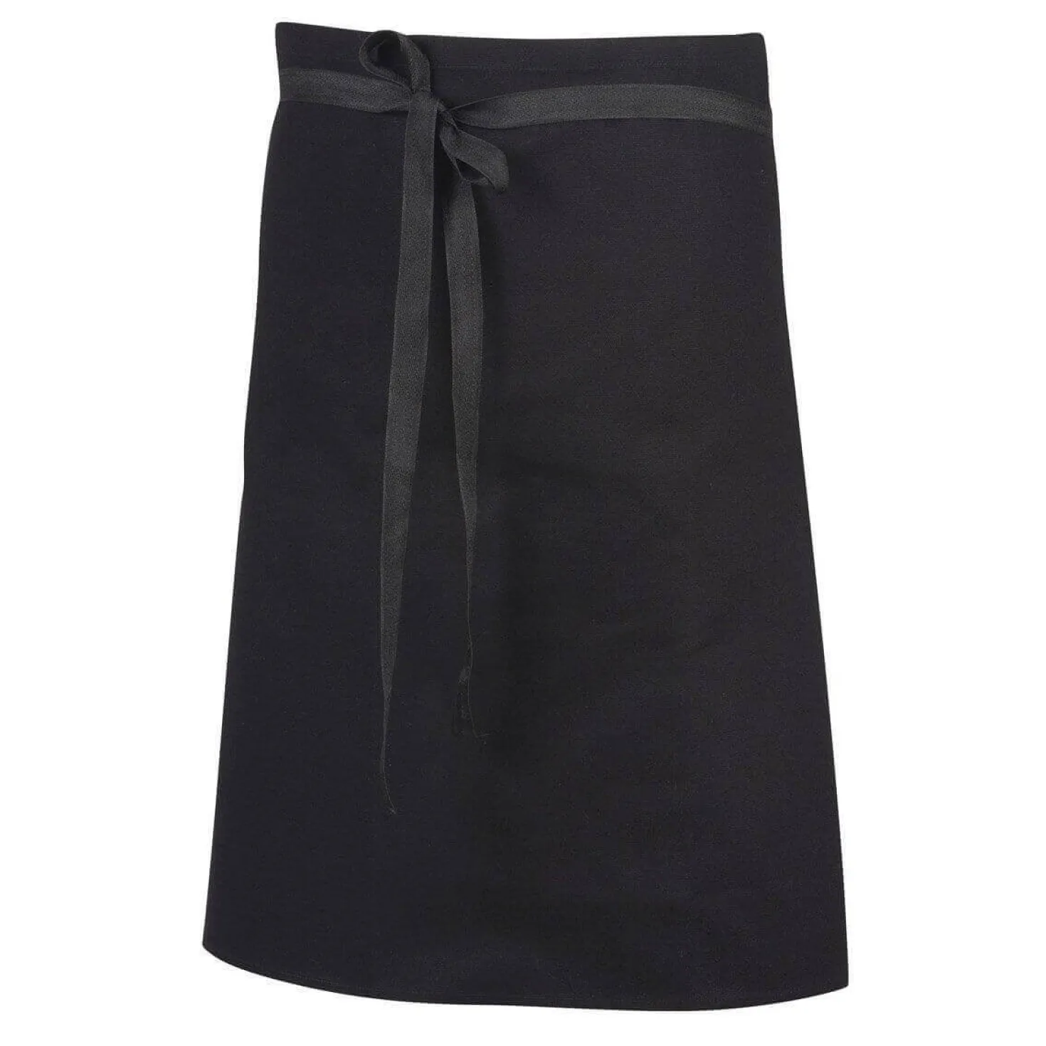 Tablier de cuisine mixte demi-chef Robur Phoenix noir 100% coton