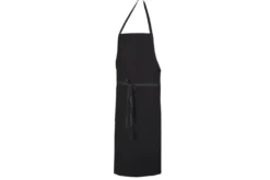 Tablier de cuisine mixte Robur Pise noir 100% coton