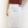 Tablier de cuisinier chef Deren 100% coton blanc