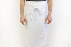 Tablier de cuisinier chef Deren 100% coton blanc
