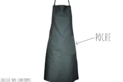 Tablier valet blanc Matfer avec bavette et poche