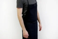 Tablier valet professionnel 100% coton noir 100 x 100cm