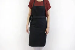 Tablier valet professionnel 100% coton noir 100 x 100cm