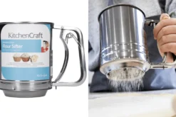 Tamis à farine mécanique KitchenCraft en acier inoxydable
