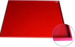 Tapis lisse de cuisson en silicone rouge 55x35cm bord épais