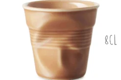 Tasse Revol Espresso Froissé 8cl en porcelaine Terre de Sienne