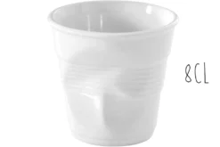 Tasse Revol Espresso Froissé 8cl en porcelaine blanche